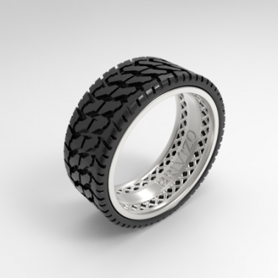 Anilo de rueda de camión de plata