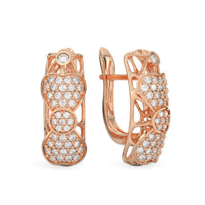 Pendientes de Lazo de oro rosa