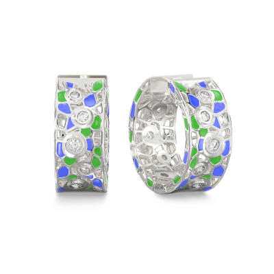 Pendientes de Burbujas de plata con piedras