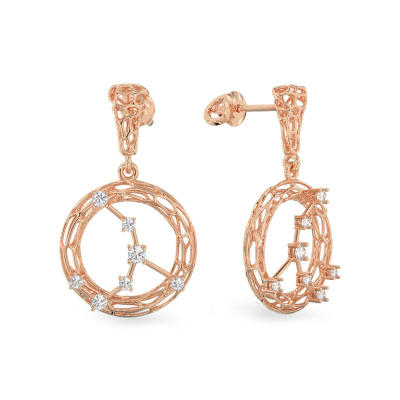 Pendientes de Reloj de oro rosa