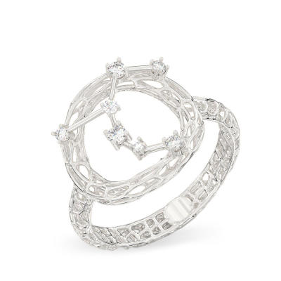 Anillo de Reloj de oro blanco