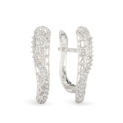 Pendientes de Coral de Sueño de oro blanco