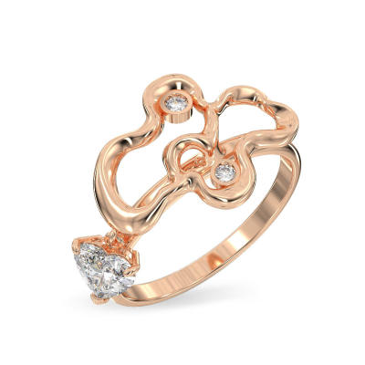 Anillo de Rama Elegante de oro rosa