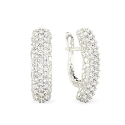 Pendientes de Coral Gracioso de oro blanco