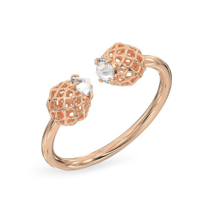 Anillo de Pequenas Bolas de oro rosa