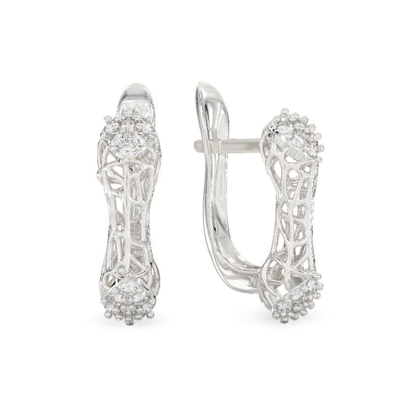 Acropora Earrings From White Gold