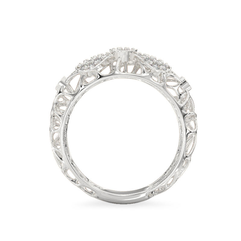 Bow White Gold Ring3