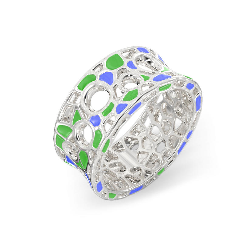 Bubbles Ring From Silver