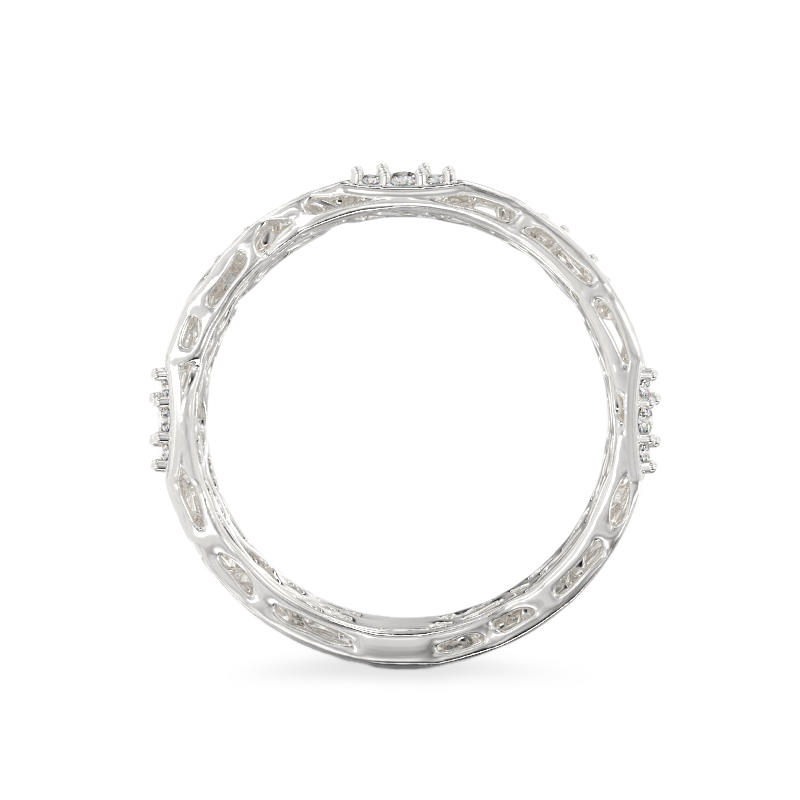 Charming Coral Ring From White Gold3