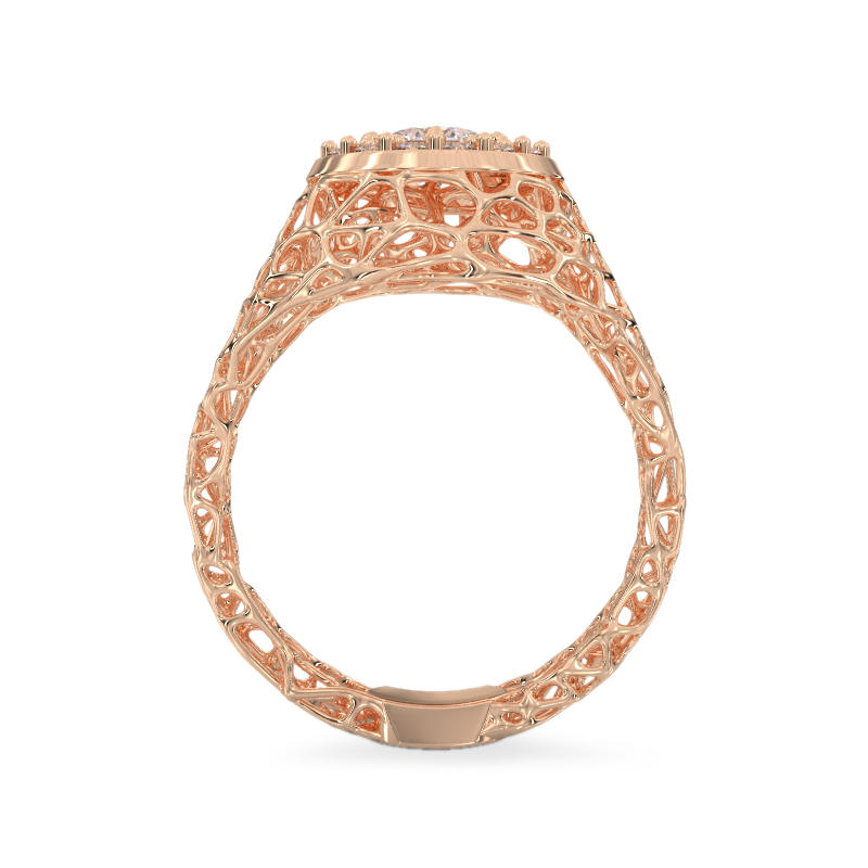 Chic Coral Rose Gold Ring3