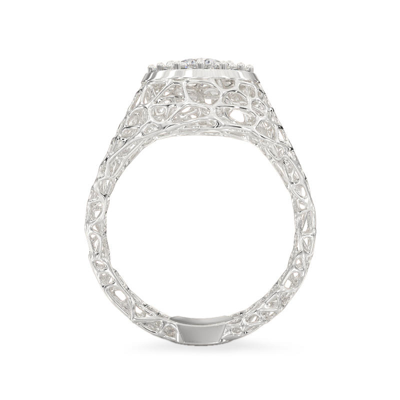 Chic Coral White Gold Ring3