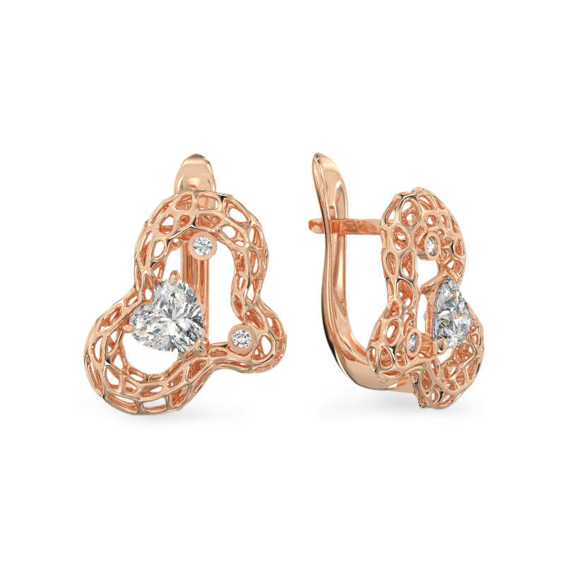 Cloud Rose Gold Earrings