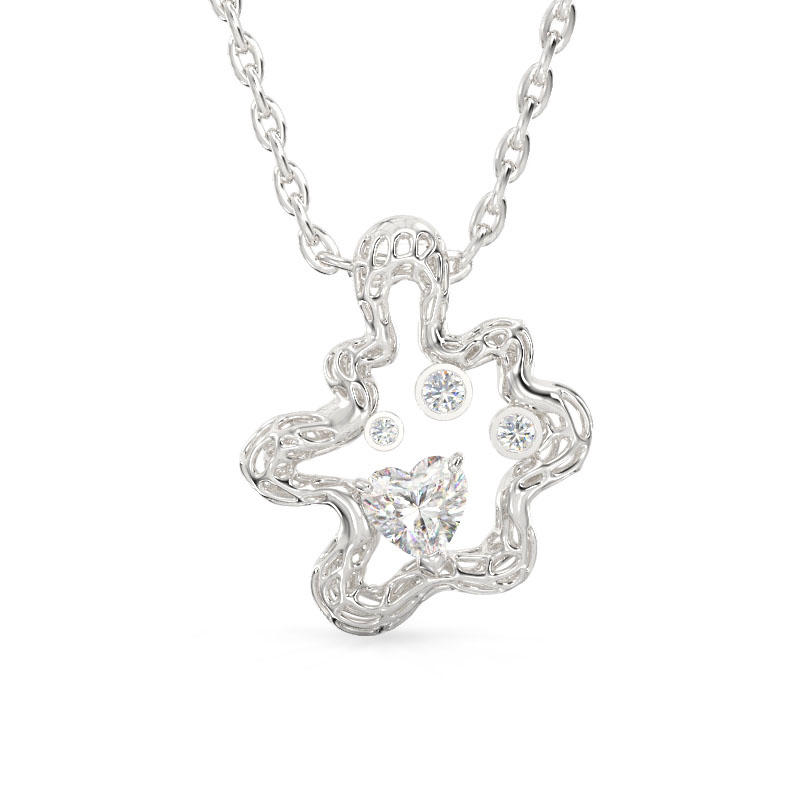 Cloud White Gold Pendant