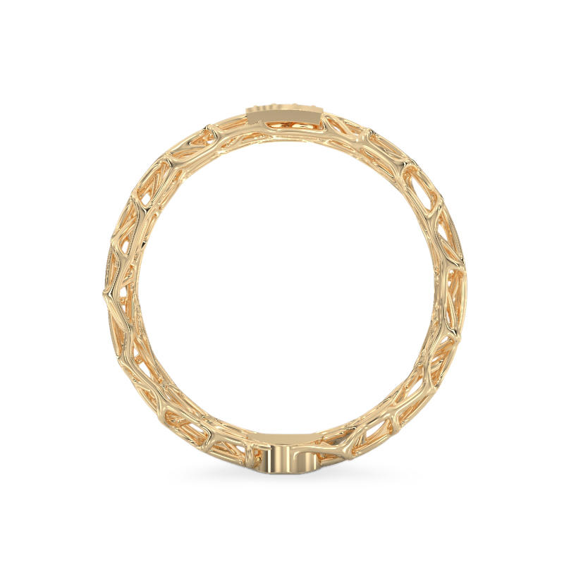 Coral Yellow Gold Ring With Square3