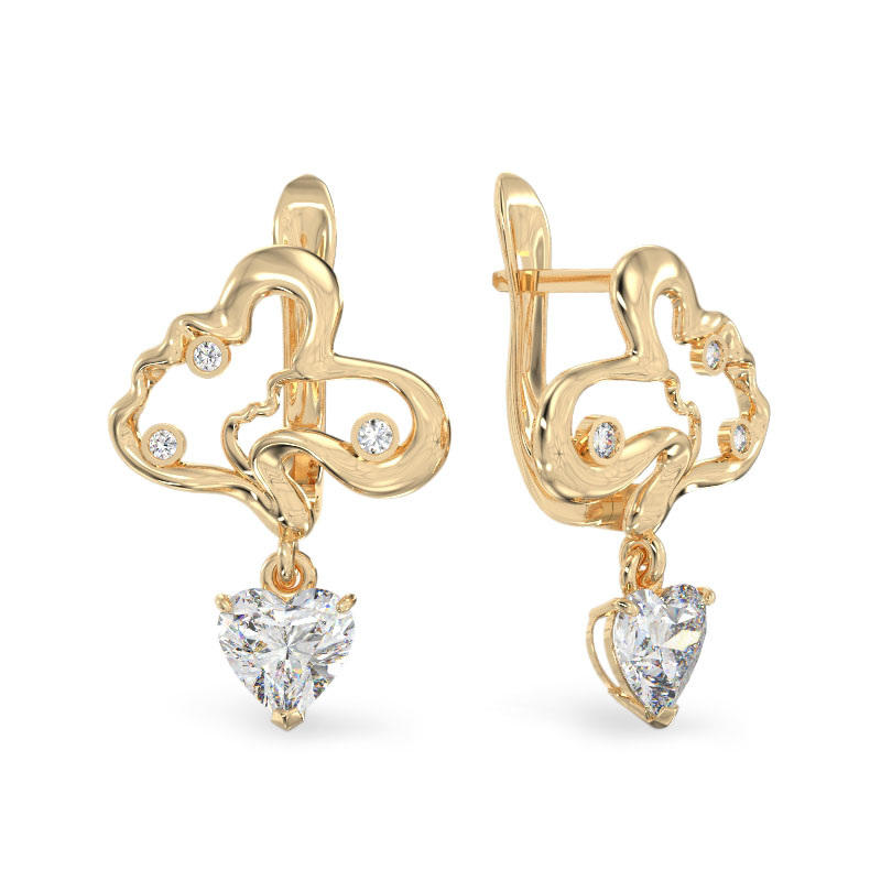 Corylus Yellow Gold Earrings