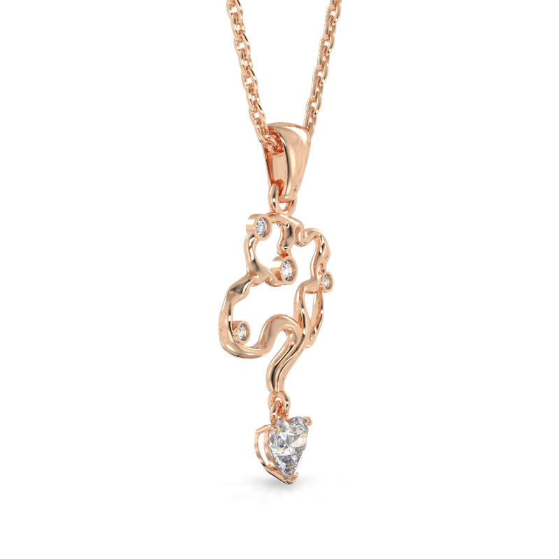 Elegant Branch Rose Gold Pendant2