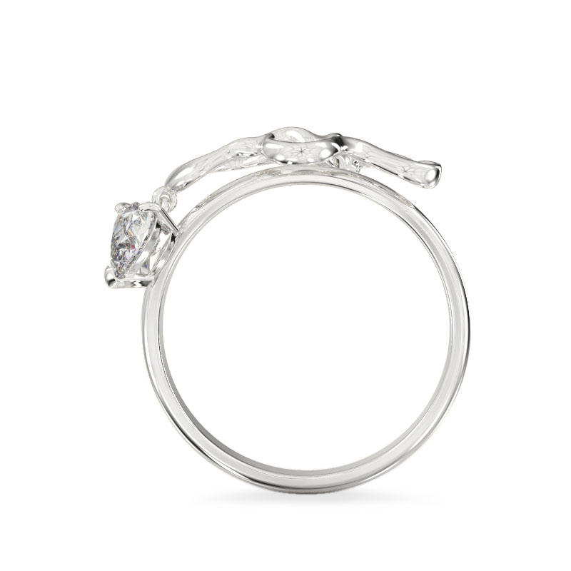 Elegant Branch White Gold Ring3