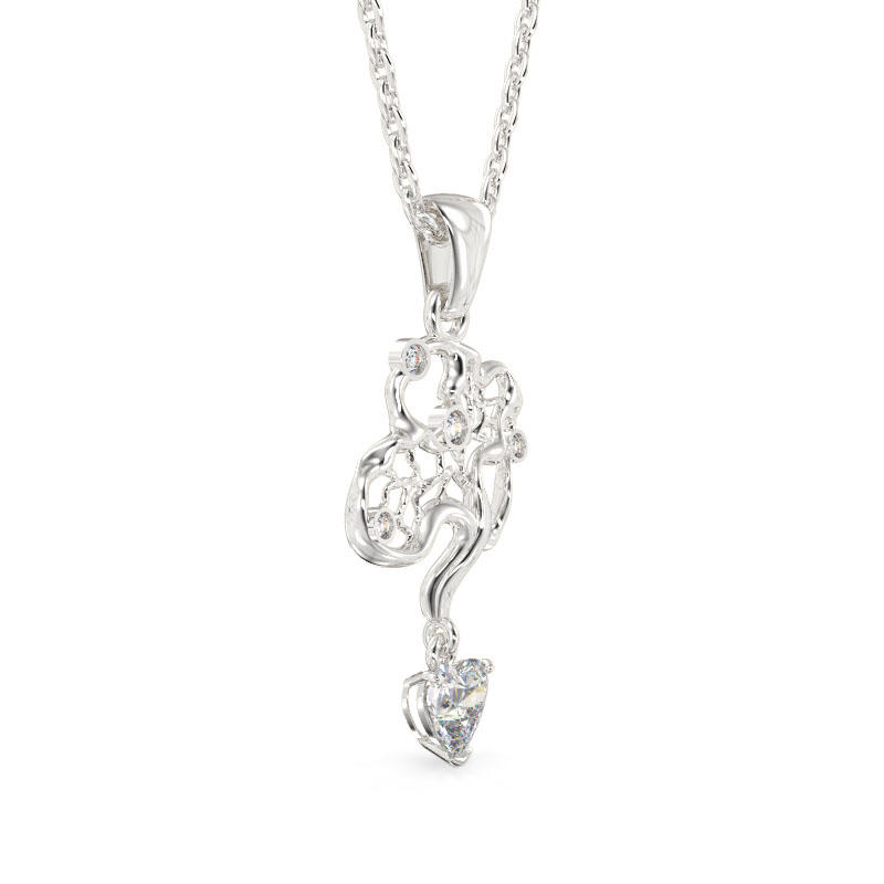 Elegant Tree White Gold Pendant2