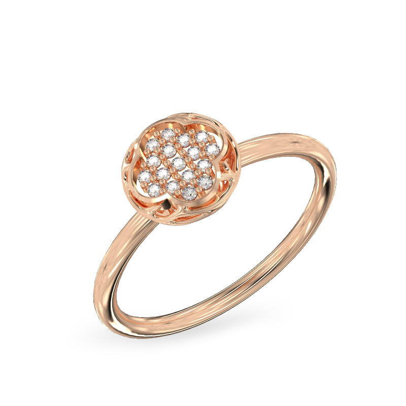 Four Leaf Rose Gold Ring