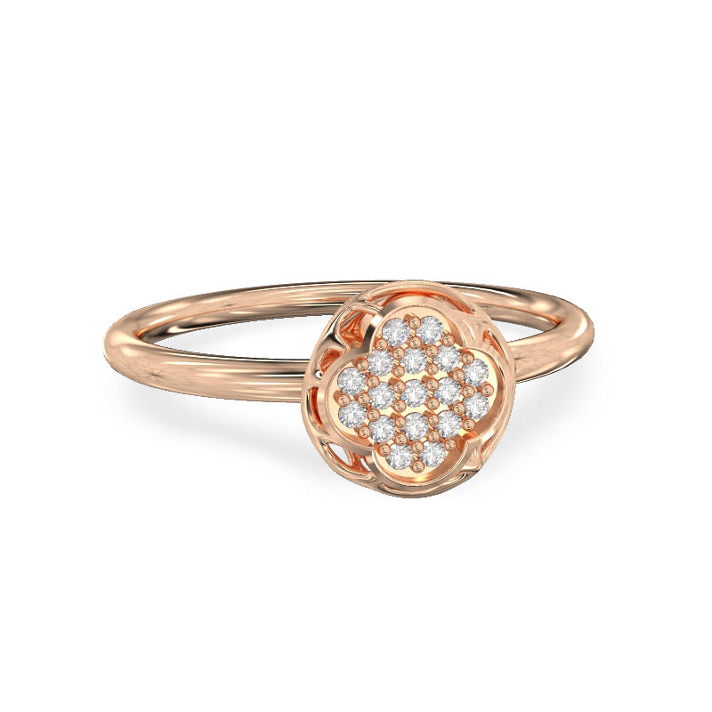 Four Leaf Rose Gold Ring2