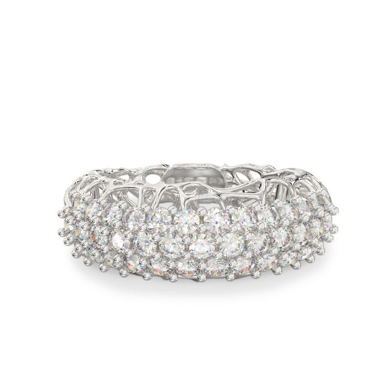 Graceful Coral White Gold Ring2