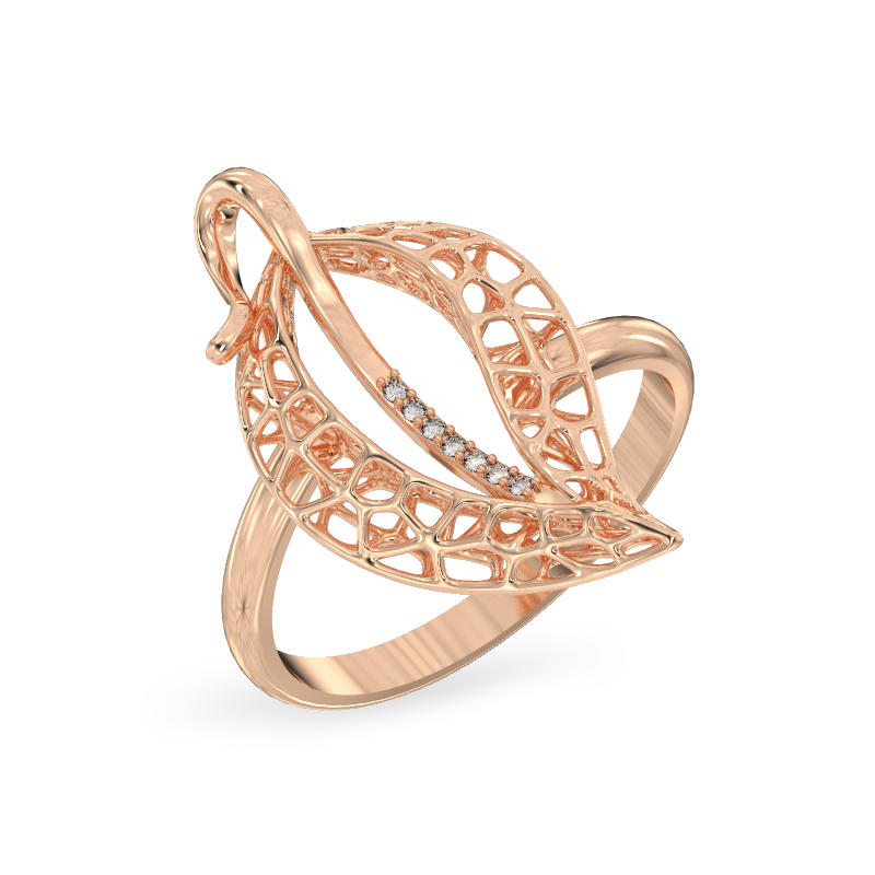 Jasmine Leaf Rose Gold Ring
