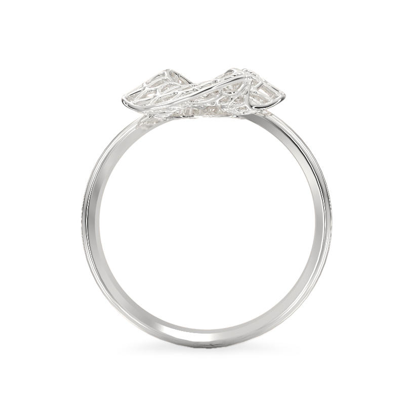 Jasmine Leaf White Gold Ring3