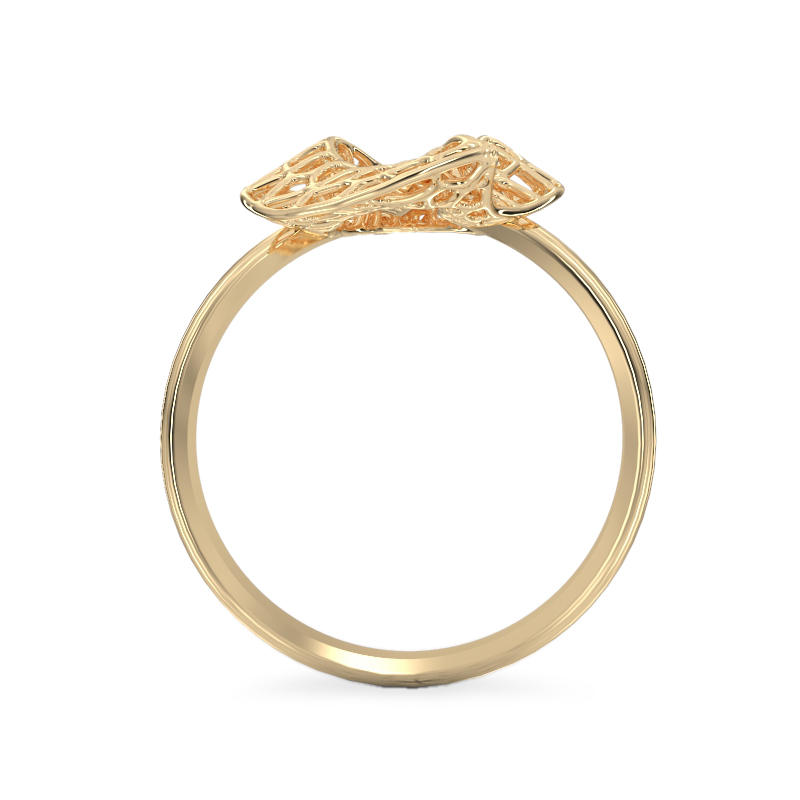Jasmine Leaf Yellow Gold Ring3