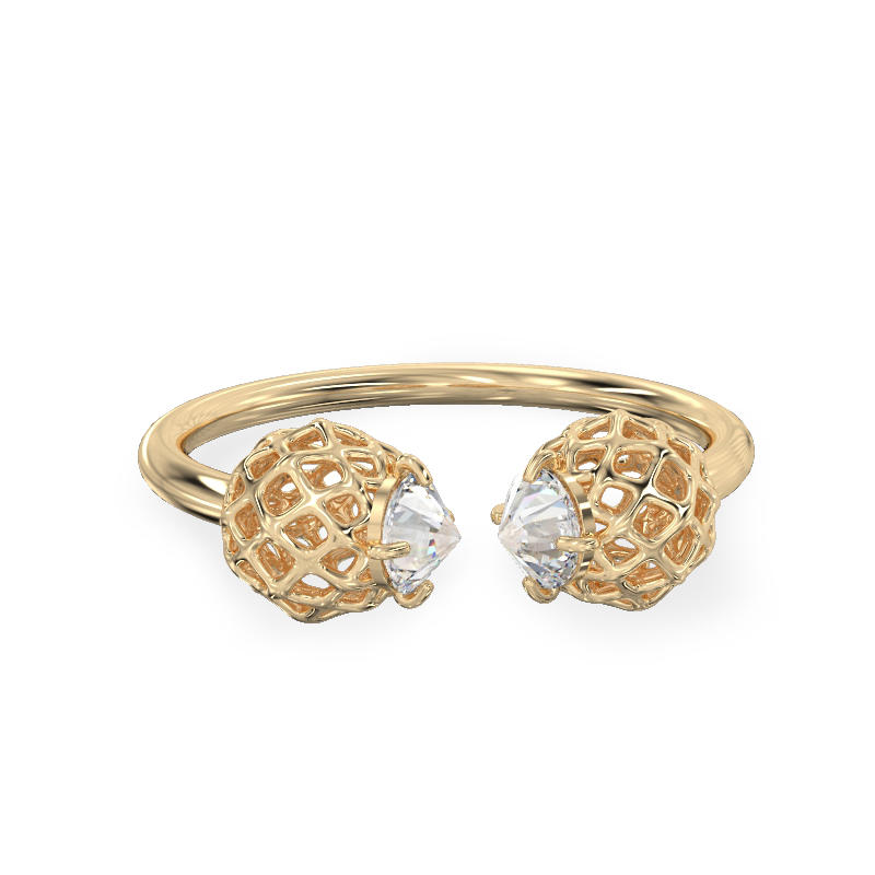 Little Balls Yellow Gold Ring2