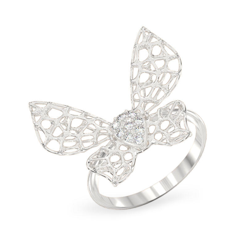 Moth White Gold Ring