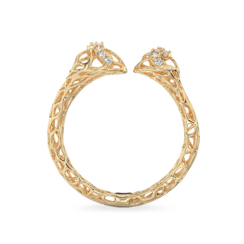 Mystic Coral Ring From Yellow Gold3