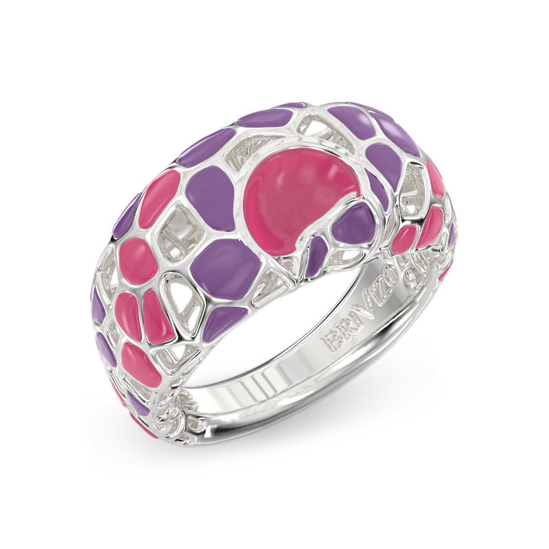 Purple Fantasy Silver Ring