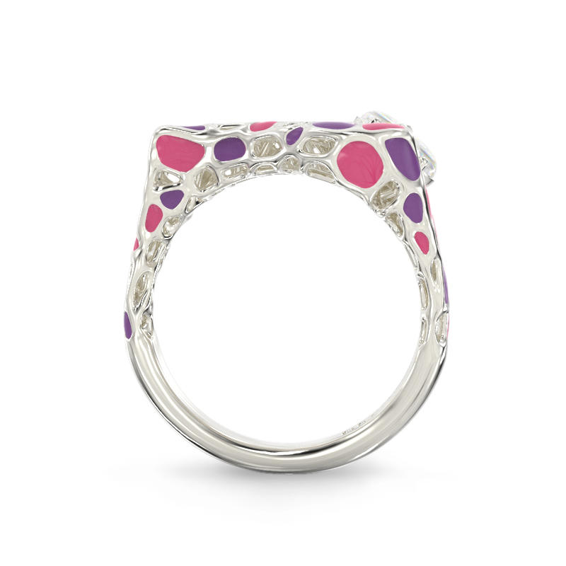 Seashell With Stone Silver Ring 3