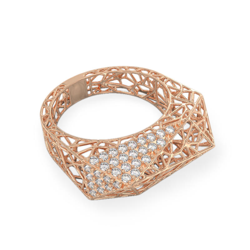 Spider Web Rose Gold Ring2