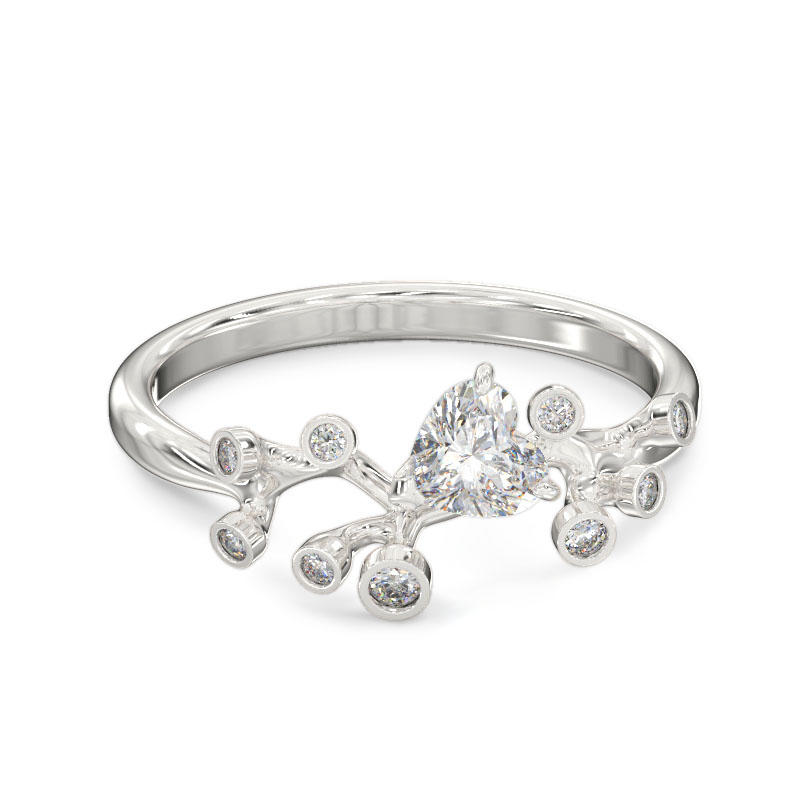 Tree Branch White Gold Ring2