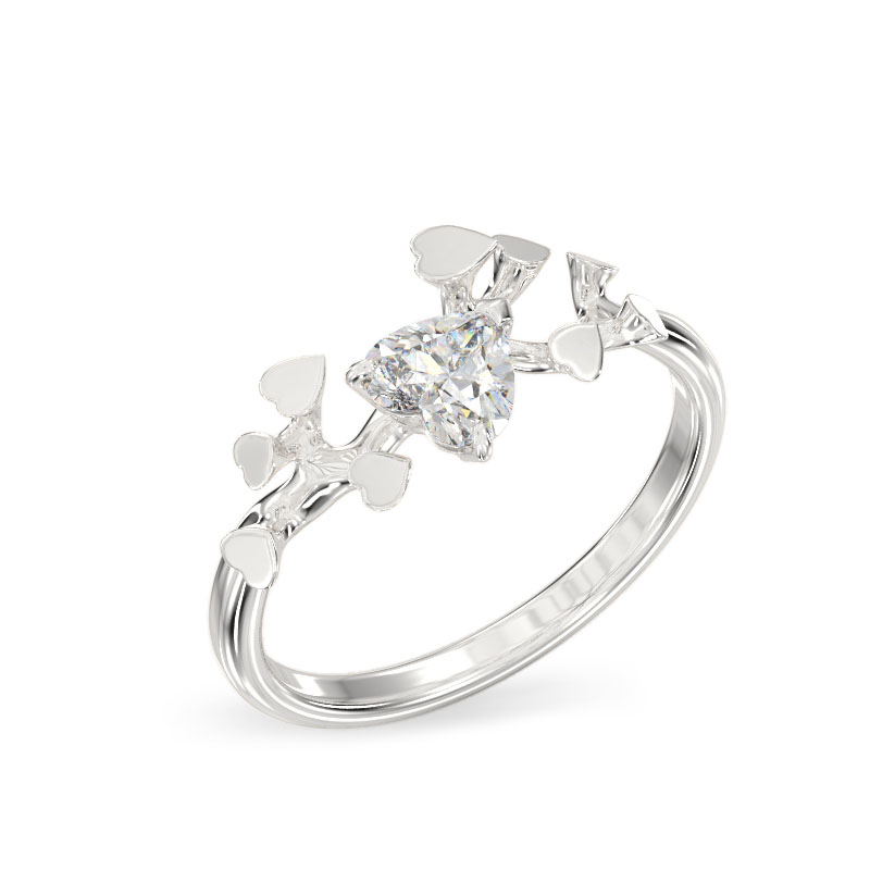 Anillo de Rama de oro blanco