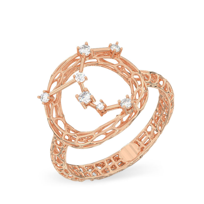 Anillo de Reloj de oro rosa