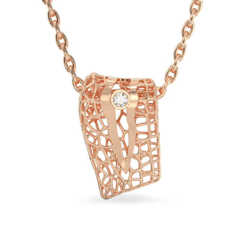Collar de Coral Escote de oro rosa