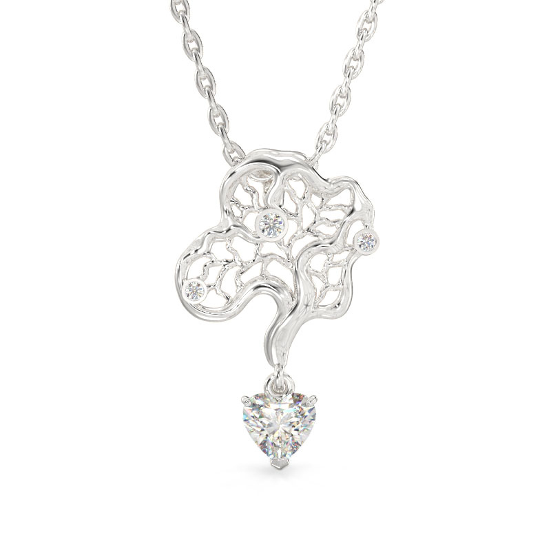 Collar de Corylus de oro blanco